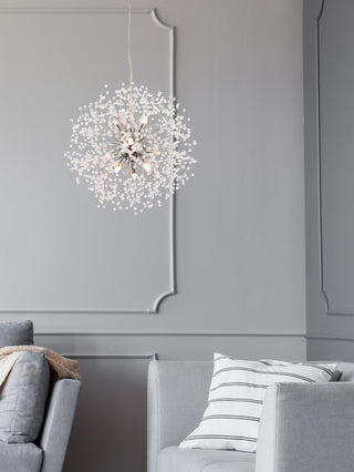 Solace Nine Light Pendant in Chrome
