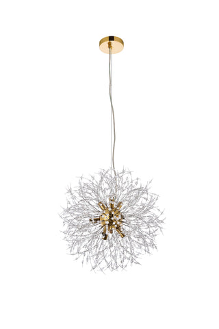 Solace Nine Light Pendant in Gold