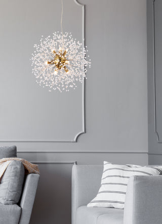 Solace Nine Light Pendant in Gold