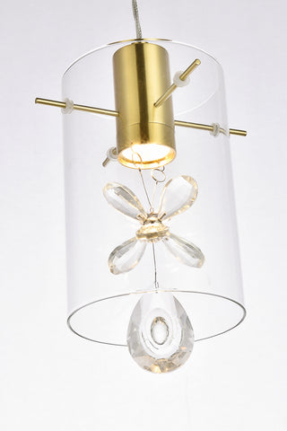 Hana LED Pendant in Gold