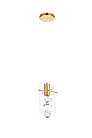 Hana LED Pendant in Gold