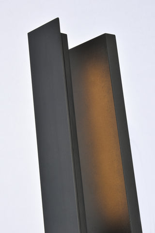 Raine LED Outdoor Wall Lamp in black