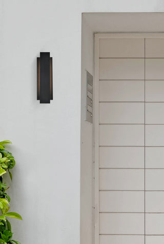 Raine LED Outdoor Wall Lamp in black