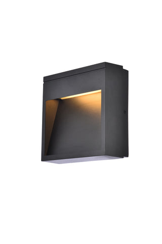 Raine LED Outdoor Wall Lamp in black