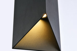 Raine LED Outdoor Wall Lamp in black