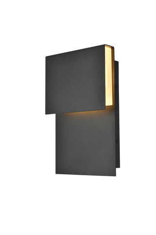 Raine LED Outdoor Wall Lamp in black