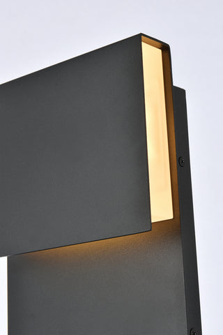 Raine LED Outdoor Wall Lamp in black