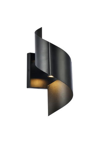 Raine LED Outdoor Wall Lamp in black