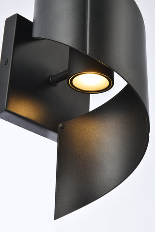 Raine LED Outdoor Wall Lamp in black