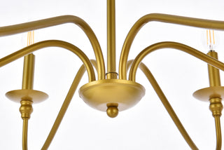 Rohan Six Light Chandelier in Brass