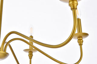 Rohan Six Light Chandelier in Brass