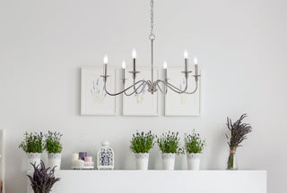 Rohan Six Light Chandelier in Polished Nickel