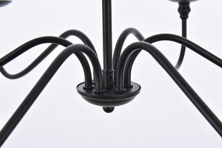 Rohan Six Light Chandelier in Matte Black