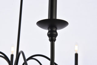Rohan Six Light Chandelier in Matte Black