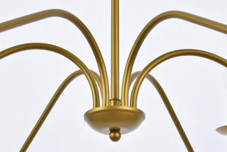 Rohan Six Light Chandelier in Brass