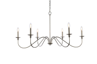 Rohan Six Light Chandelier in Polished Nickel