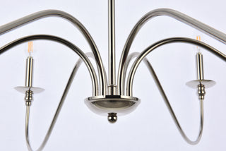 Rohan Six Light Chandelier in Polished Nickel