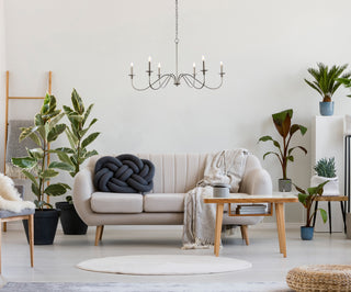 Rohan Six Light Chandelier in Polished Nickel