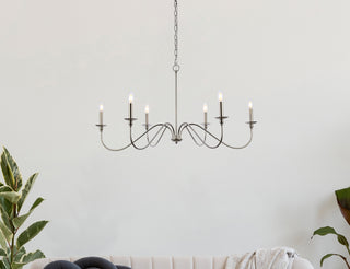 Rohan Six Light Chandelier in Polished Nickel