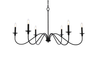 Rohan Six Light Chandelier in Matte Black
