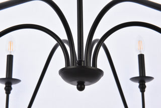 Rohan Six Light Chandelier in Matte Black