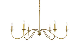 Rohan Six Light Chandelier in Brass