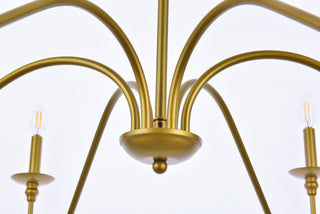 Rohan Six Light Chandelier in Brass