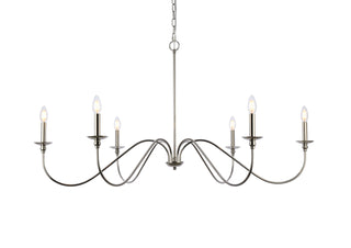 Rohan Six Light Chandelier in Polished Nickel