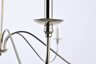 Rohan Six Light Chandelier in Polished Nickel