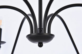 Rohan Six Light Chandelier in Matte Black