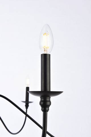 Rohan Six Light Chandelier in Matte Black
