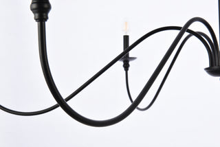 Rohan Six Light Chandelier in Matte Black