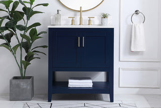 Aubrey Bathroom Vanity Set in Blue