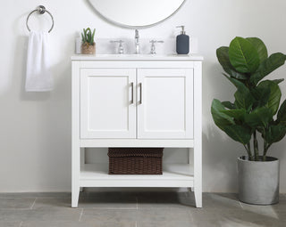 Aubrey Bathroom Vanity Set in White