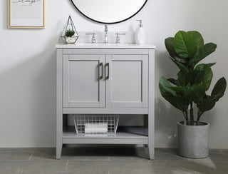 Aubrey Bathroom Vanity Set in Grey
