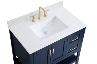 Aubrey Bathroom Vanity Set in Blue