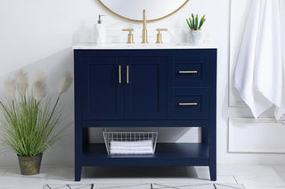 Aubrey Bathroom Vanity Set in Blue