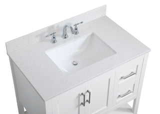 Aubrey Bathroom Vanity Set in White