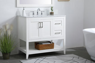 Aubrey Bathroom Vanity Set in White