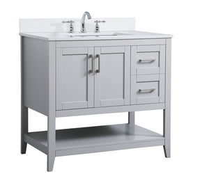 Aubrey Bathroom Vanity Set in Grey