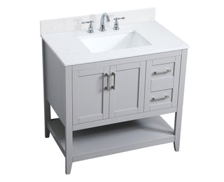 Aubrey Bathroom Vanity Set in Grey