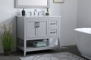 Aubrey Bathroom Vanity Set in Grey