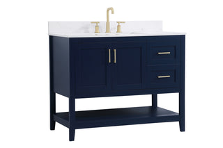 Aubrey Bathroom Vanity Set in Blue