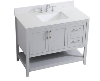 Aubrey Bathroom Vanity Set in Grey