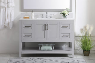 Aubrey Bathroom Vanity Set in Grey