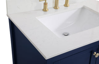 Theo Bathroom Vanity Set in Blue