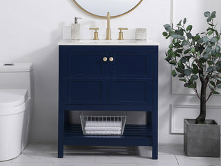 Theo Bathroom Vanity Set in Blue