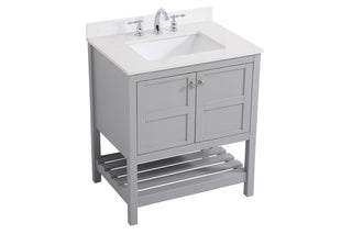 Theo Bathroom Vanity Set in Gray