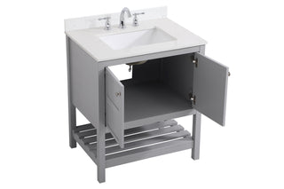 Theo Bathroom Vanity Set in Gray