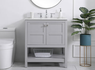 Theo Bathroom Vanity Set in Gray